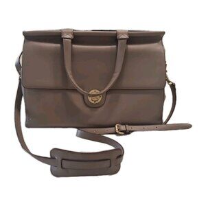 Jemma EMMA Traveler 39 Travel Work Bag 100% Leather, Taupe